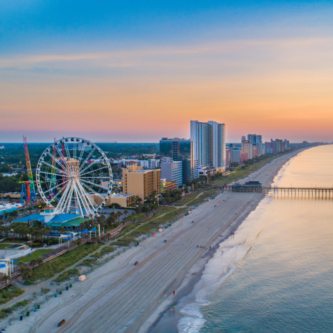 Myrtle Beach South Carolina SC Skyline Aerial View