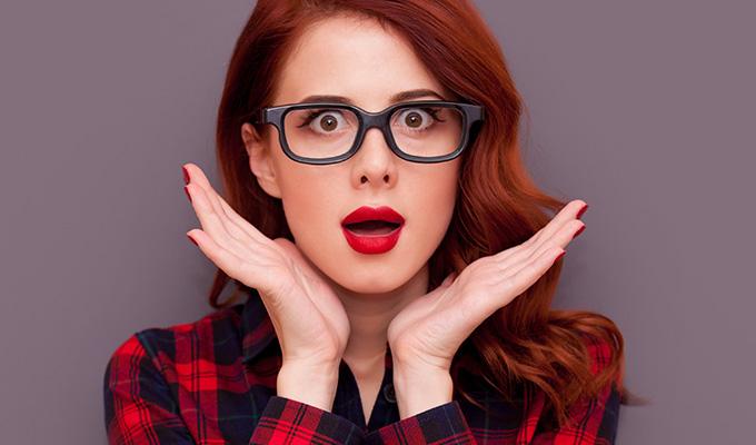 surprised girl with glasses 