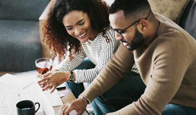 Couple filing taxes