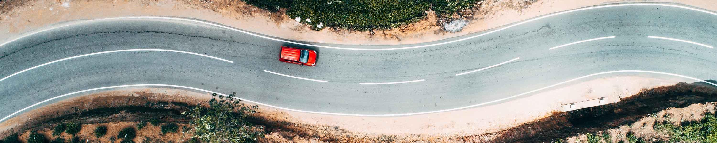 Car on winding road 