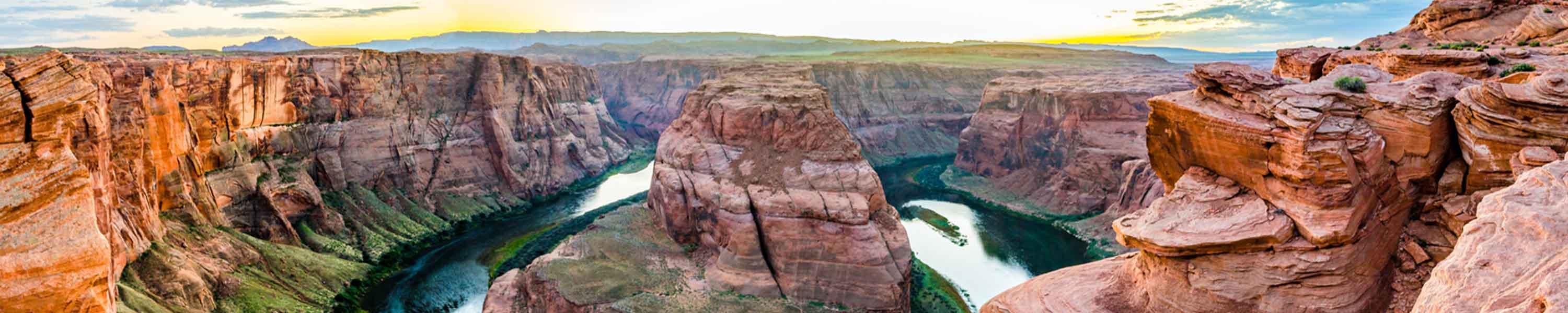Horseshoe Bend in the USA panorama, Grand Canyon